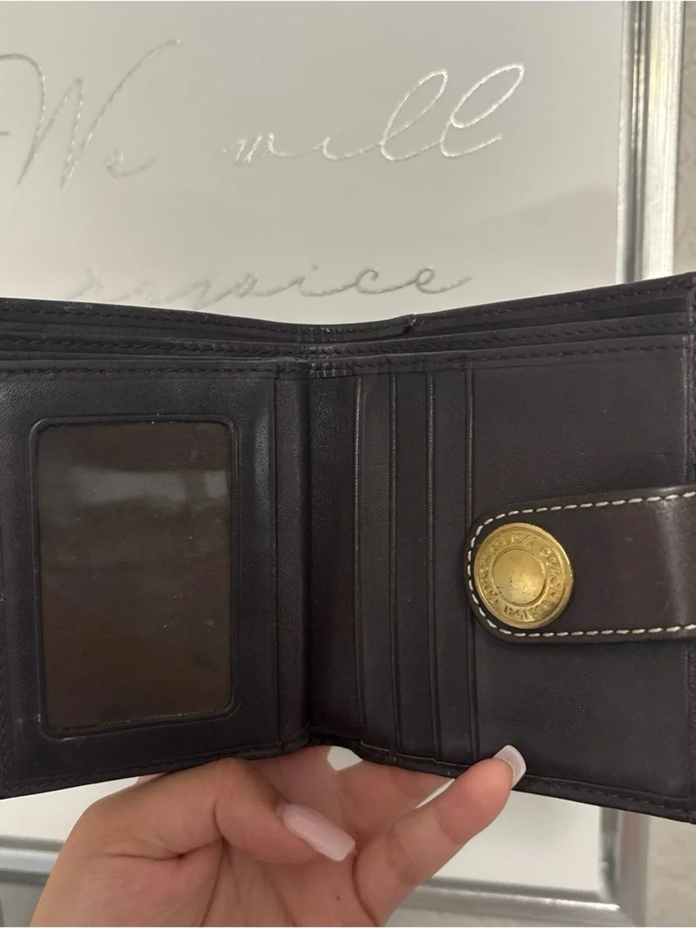 Coach Wallet Brown Gold